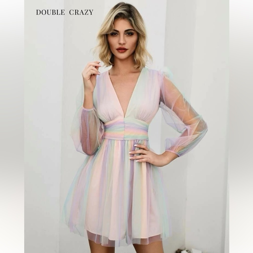 Size Medium Rainbow Mesh dress